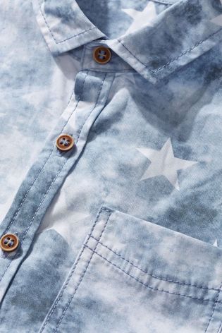 Blue Star Print Shirt (3-16yrs)